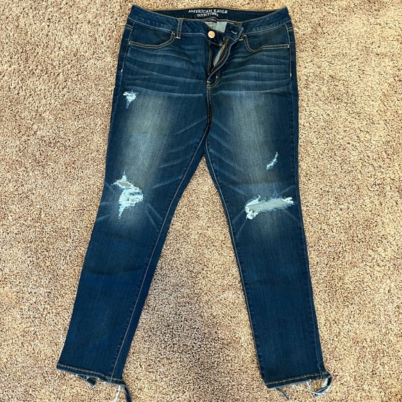 American Eagle Super Super Stretch Distressed Jegging Size 18 Regular - Picture 1 of 6